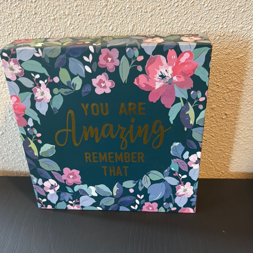 NWOT Floral Inspirational Wall or table Art
